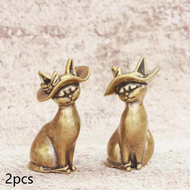 Brass Brass Princess Cat Statue Creative Animal Desk Ornaments Desktop Home Decor Collection Cute Statue Ornaments Oasis Select A2