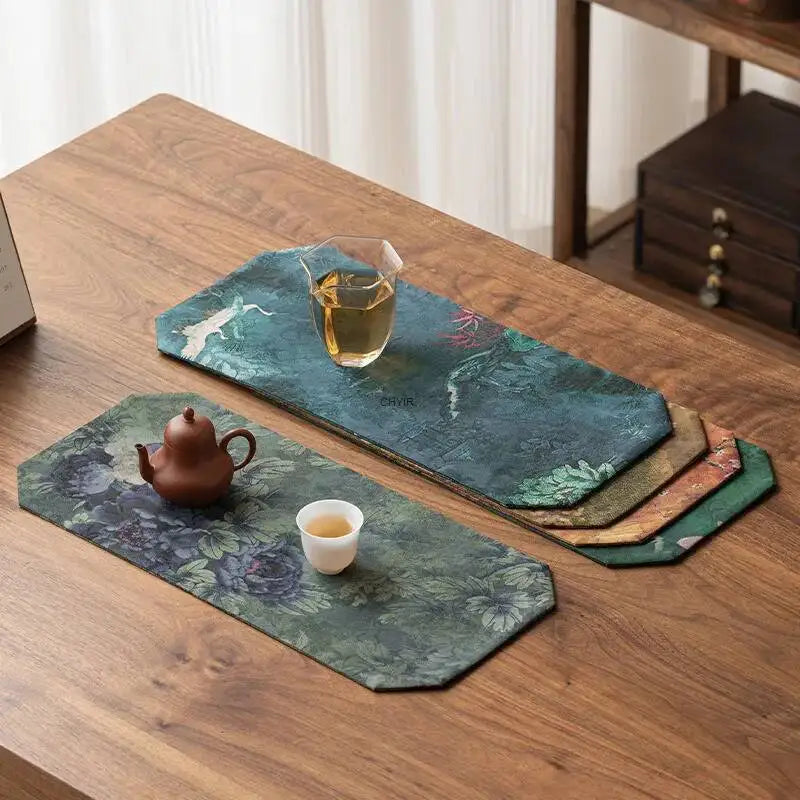 Silk Ruyi Tea Coaster, Teapot Mat, Kung Fu Tea Set Accessories, Anti-Collision Heat Insulation Mat, Teapot Holder, Tea Oasis Select