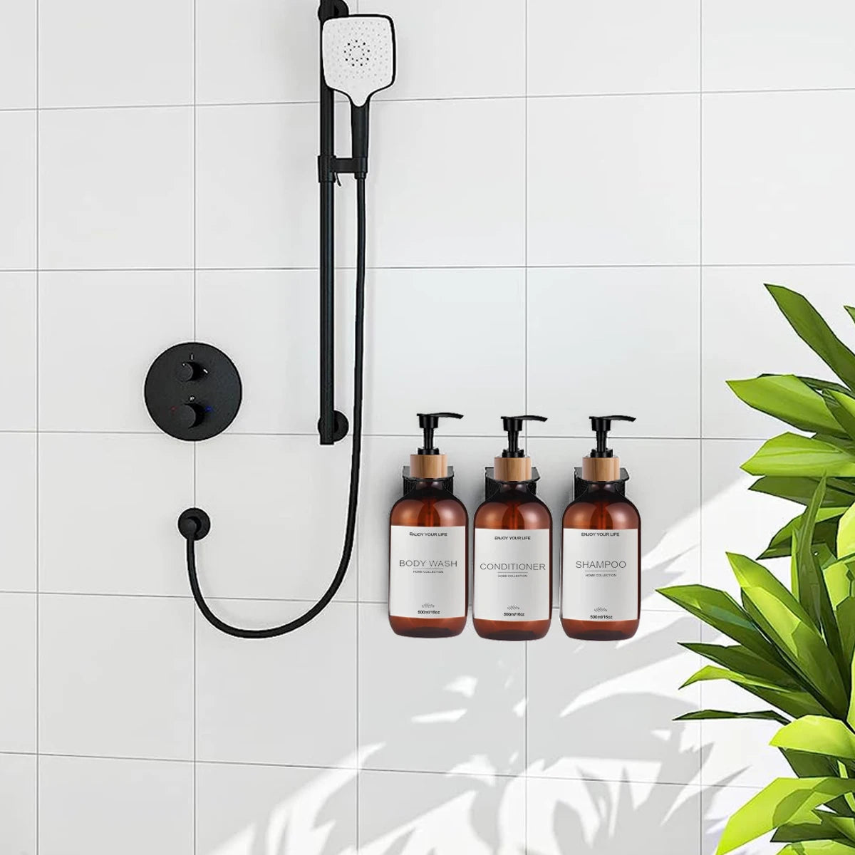 500ml Shampoo & Conditioner Pump Dispenser Bottles – 3 Pack Pump Dispenser Bottles Oasis Select