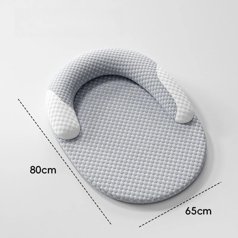 Breathable Heat Dissipation Cooling Dog Bed Summer Ice Silk Cat Mat Oval Pet Nest Cooling Pad for Small Medium Large Dogs Cats Oasis Select XL 80X65CM