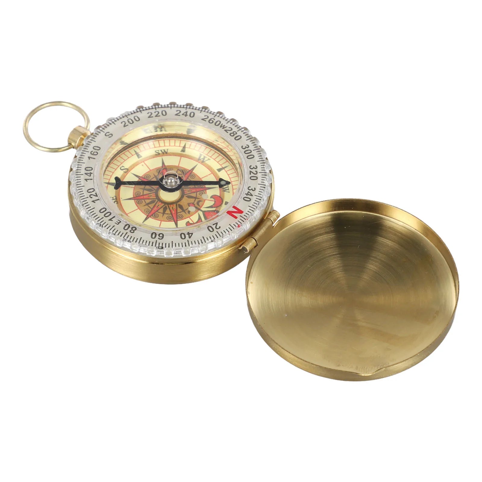 1PCS Brass For Compass Golden Hiking Pocket Portable Noctilucent Vintage For Precisio-n Dial Navigation Parts For Adventurers Oasis Select