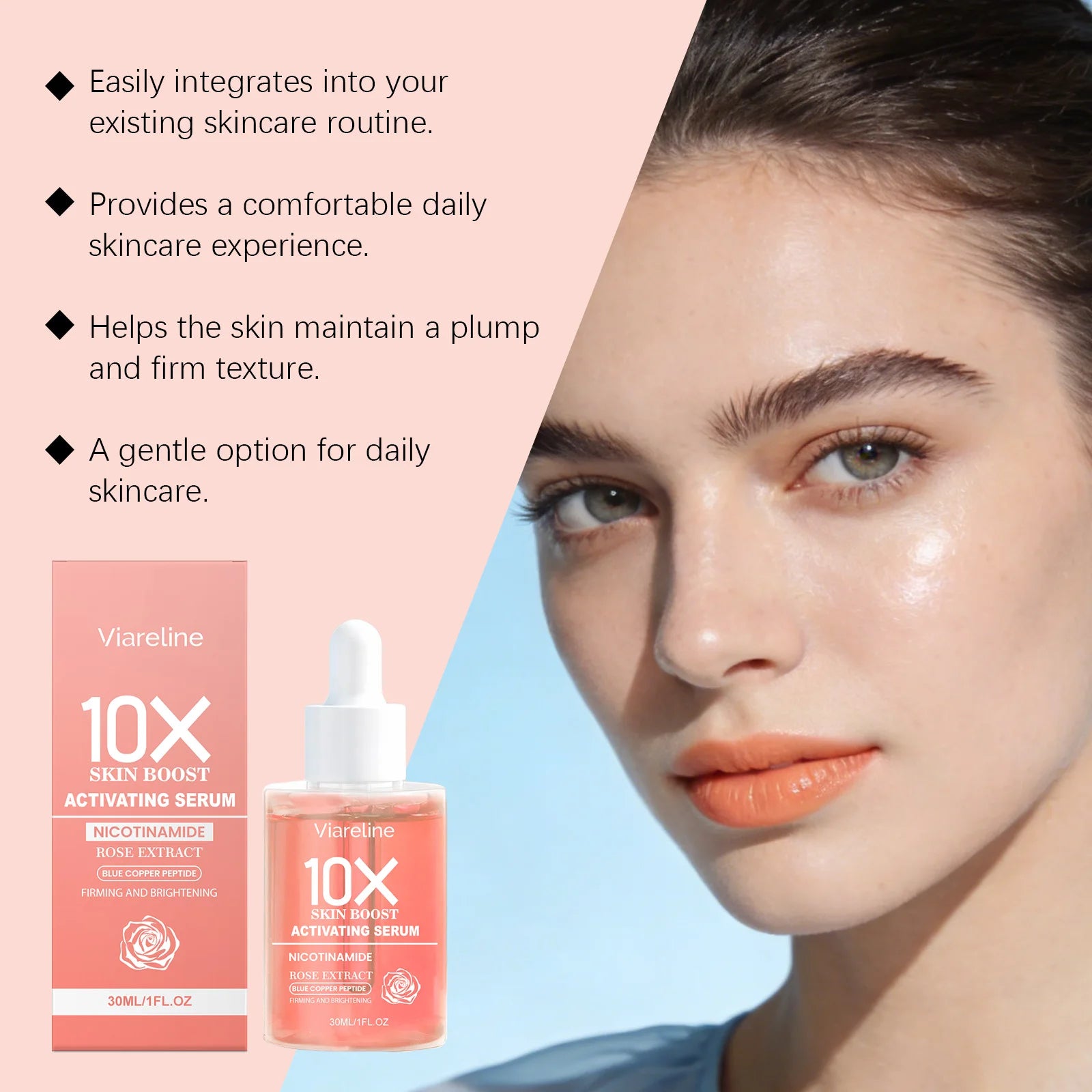 Rose Revitalizing Face Serum Dark Spot Care Even Brightening Skin Tone Reduce Sensitivity Hydrating Nourish Facial Essence Drop Oasis Select