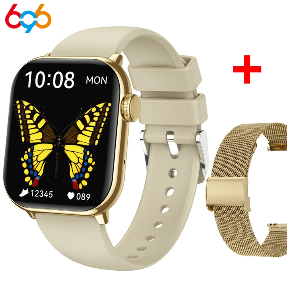 Lady 1.85" Screen Smartwatch Men Women BT Call Smart Watch 100+ Sports Modes Heart Rate Sleep Health Watches Local Music Weather Oasis Select GDGDS A GDM
