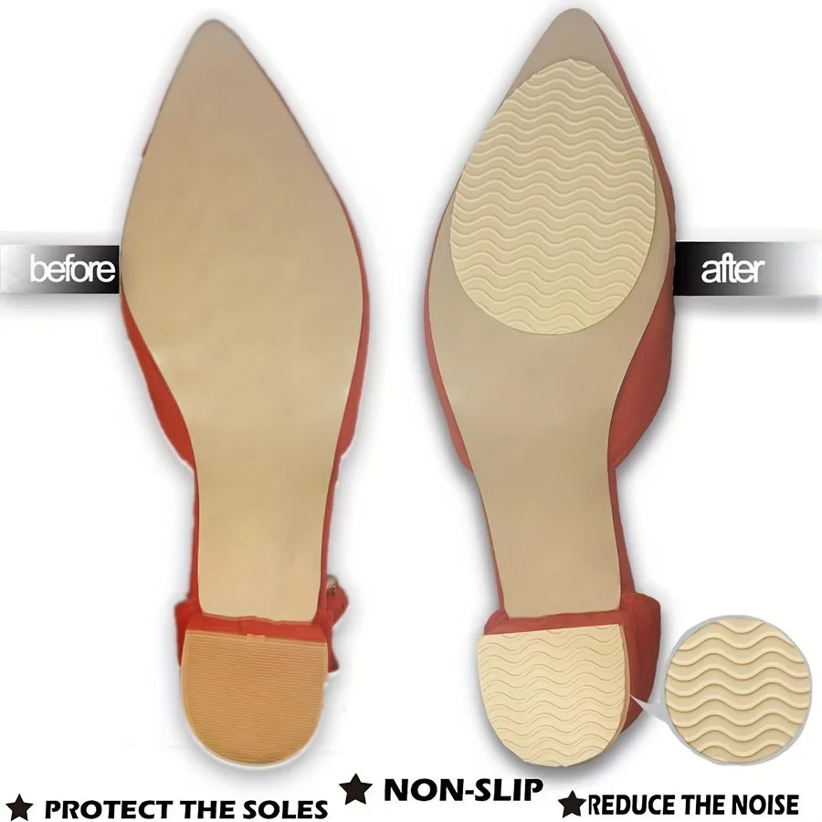 4 pieces of anti slip rubber shoe sole pads - can enhance stability, noise reduction, and protect shoe insoles Oasis Select
