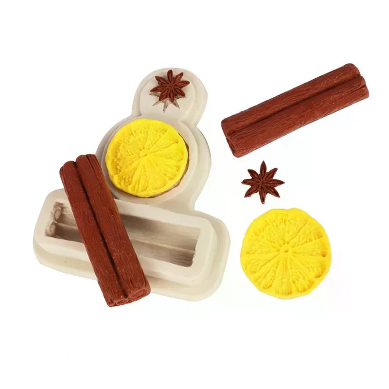 1PC Silicone Baking Mold Cupcake Candy Chocolate Fondant with Lemon Cinnamon Star Anise Designs Cake Decorating Tool Oasis Select