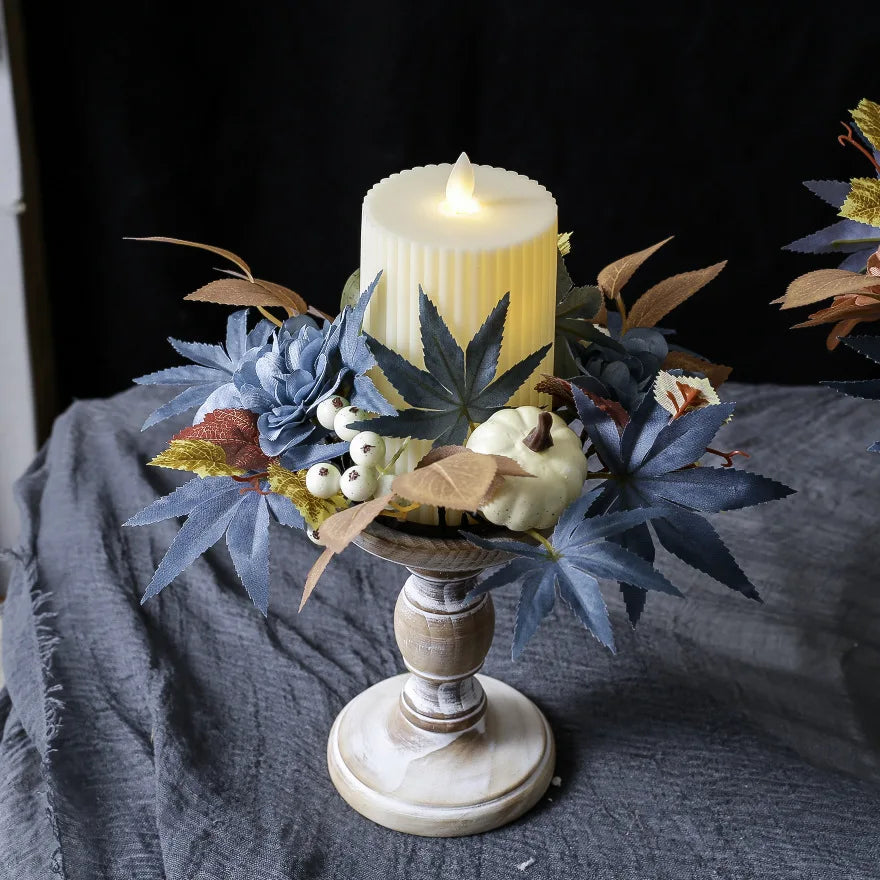 Halloween Dark-Style Candle Holder Wreath | Table Decor