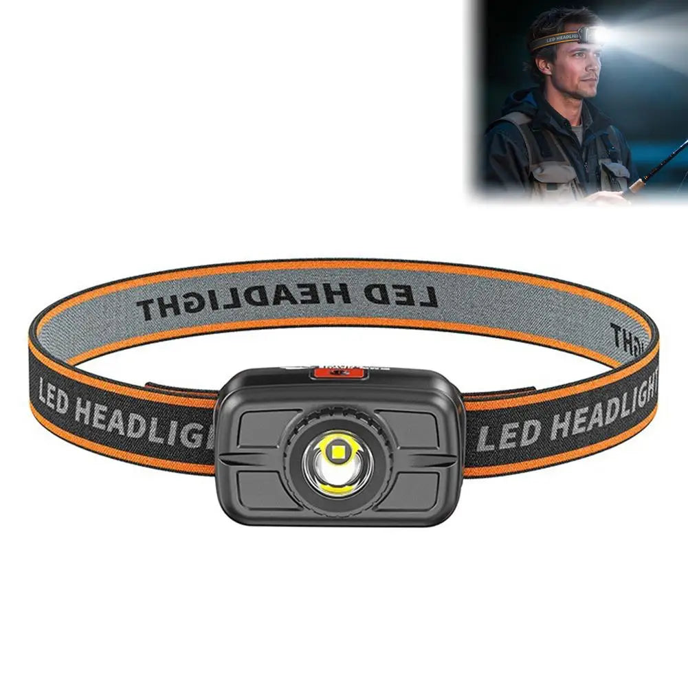 SUPERFIRE Mini Powerful Hiking Camping Headlamp USB C Rechargeable Head Light LED Sensor Headlight Front Head Lamp For Working Oasis Select 1PCS
