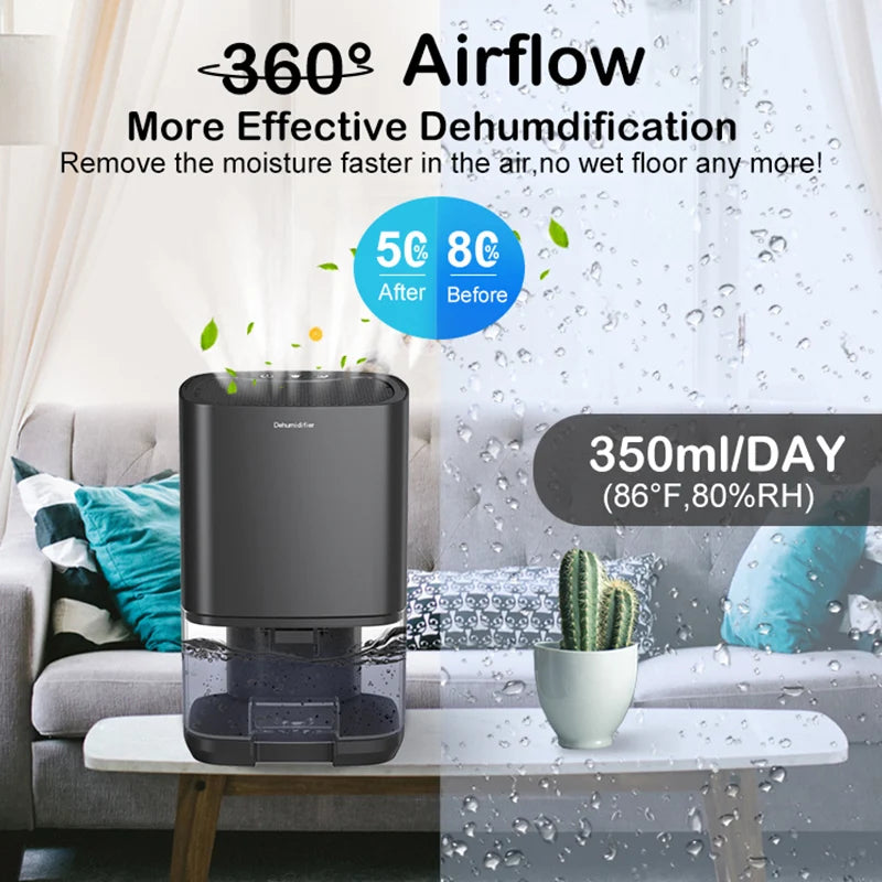 Air Dehumidifier Portable Mute Moisture Absorbers Machine Air Dryer For Home Bedroom Office Kitchen Deodorizer Dryer EU/US plug Oasis Select