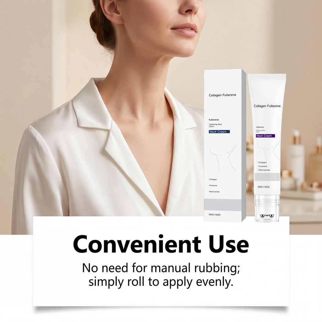 Roller Ball Collagen Neck Care Cream Deep Hydration Smoothen Neck Skin Replenish Moisture Long Lasting Hydrate Firming Lifting Oasis Select