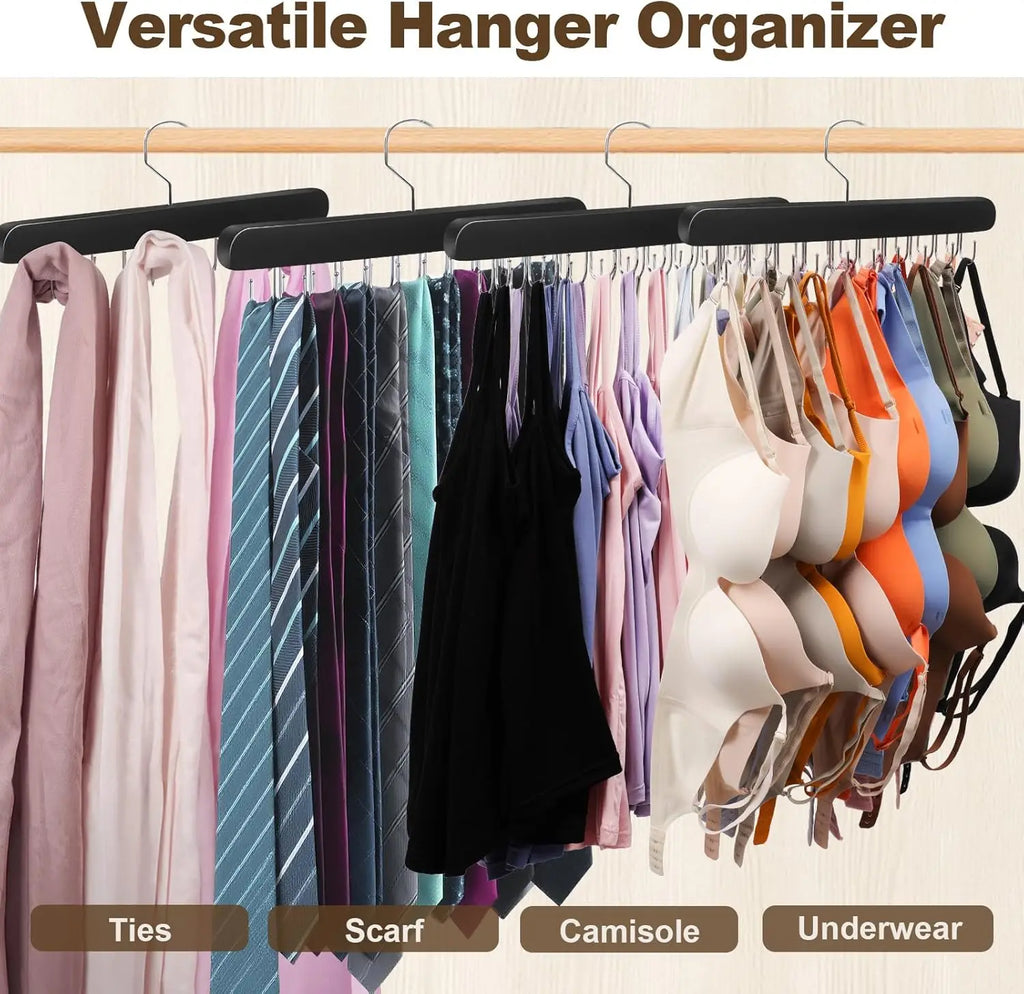 1/2pcs women's bra hanger, wooden vest organizer rack, suitable for dorms and apartments, can hang vests, hats, scarves, etc. Oasis Select