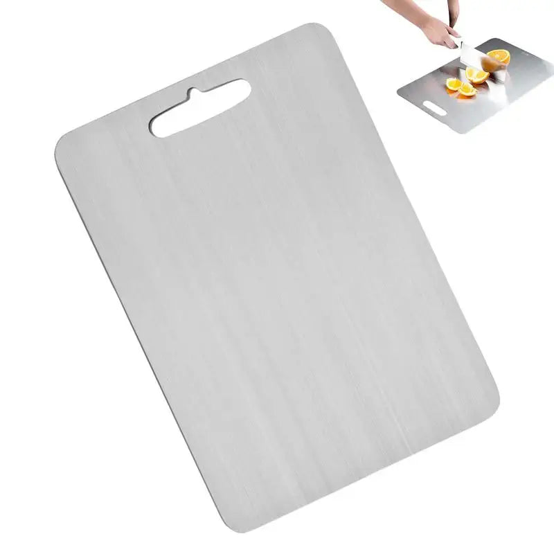 Cutting Board Double-Sided Metal Cutting Board Easy Grip Baking Board for Countertop Kitchen Tool for Meat Fruits Vegetables Oasis Select