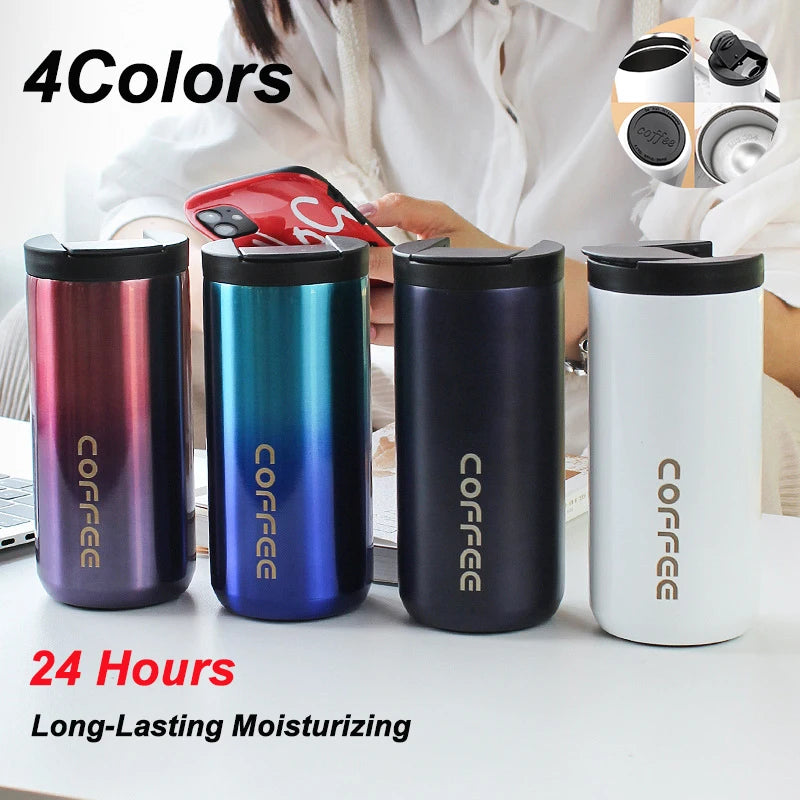 Stainless Steel Coffee Thermos Bottle Thermal Mug Leakproof Car Vacuum Flasks Coffee Cup Travel Portable Insulated Bottles Oasis Select