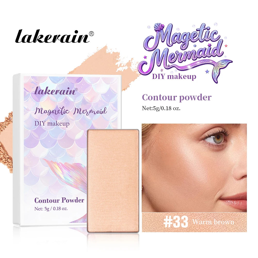Lakerain Magnetic Mermaid Makeup Palette Long Lasting Waterproof Eyeshadow Palette Refills Multi-purpose DIY Beauty Makeup Gifts Oasis Select 33