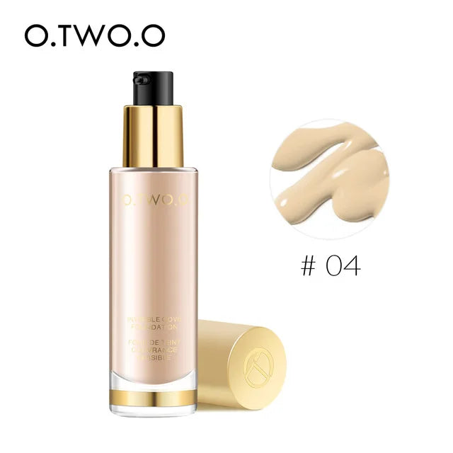 O.TWO.O 8-Shade Liquid Foundation – Waterproof Full Coverage