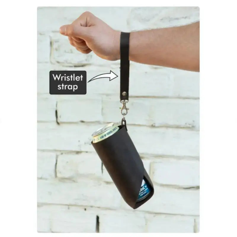 NEW PU Leather Beer Bottle Waist Portable Beer Belt Bag Handy Wine Bottles Beverage Can Holder Outdoor Drink Can Holder Oasis Select