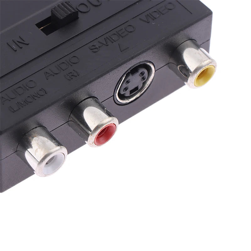 21-Pin SCART Adapter – S-Video & Composite with In/Out Switch