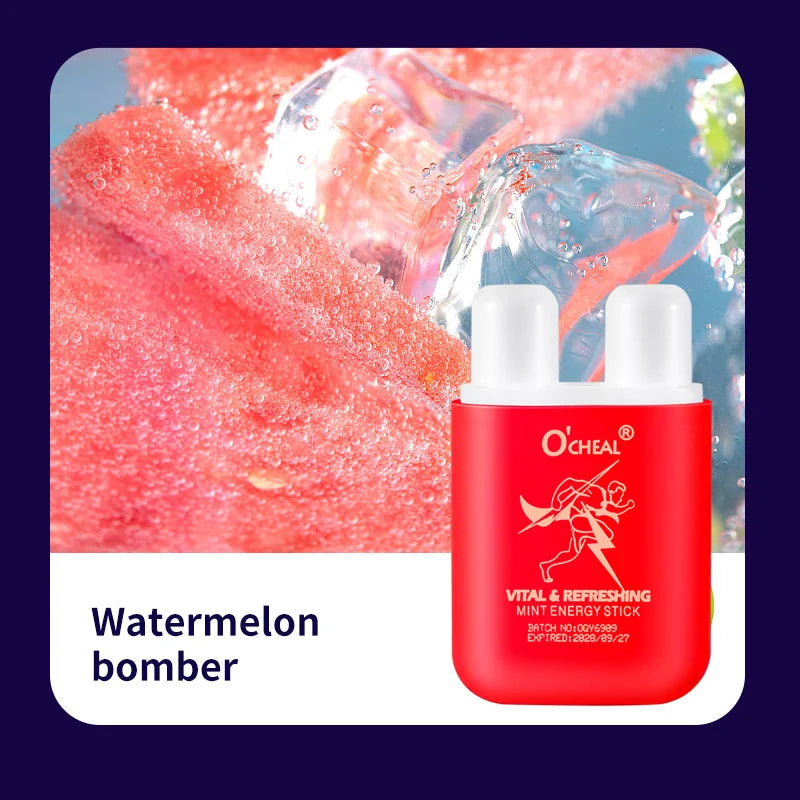 O'cheal Double Hole Cooling Mint Energizing Inhaler Stick Aromatherapy Inhaler Stick Oasis Select 1 PCS Watermelon 3.6g