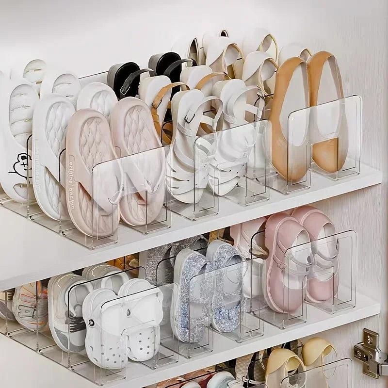 2/4 Pack Space-Saving Vertical Shoe Rack Organizer - Multi-Layer, Easy-to-Assemble, Compact Storage for Home Entryway Cabinet Oasis Select