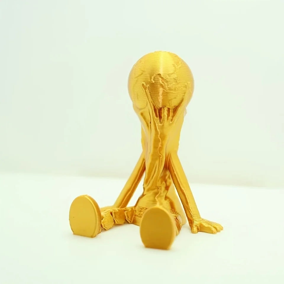 Golden Art Sculpture Ornament 3D Printed Exquisite Desktop Decor Modern Style Home Living Room Tabletop Decoration Gift Oasis Select