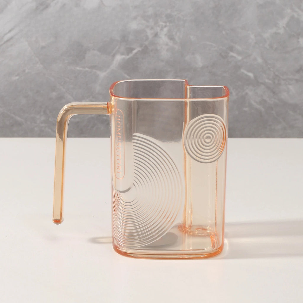 Light Luxury Transparent Mouthwash Cup Household Couple Toothbrush Cup Simple Student Wash Cup Toothbrush Cup Oasis Select Orange