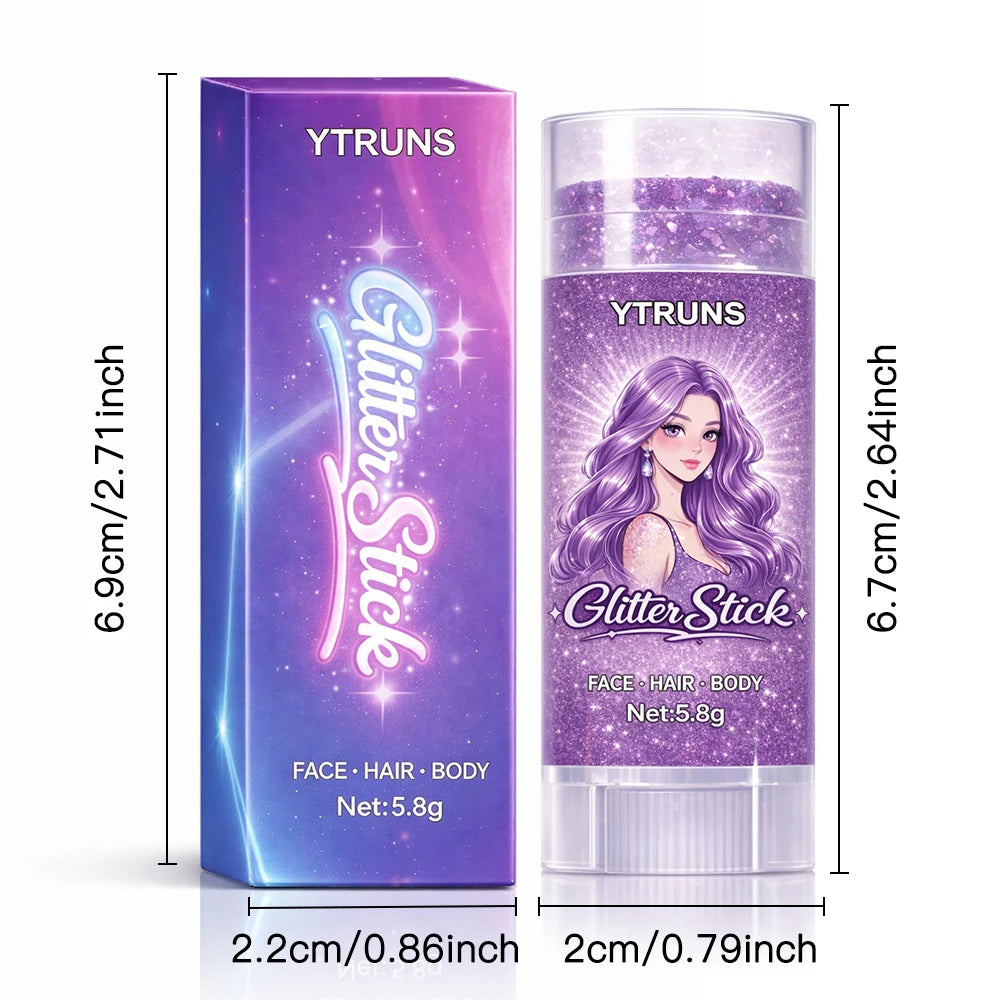 Glitter Gel Stick – Star Chunky Body & Face Shimmer, Waterproof