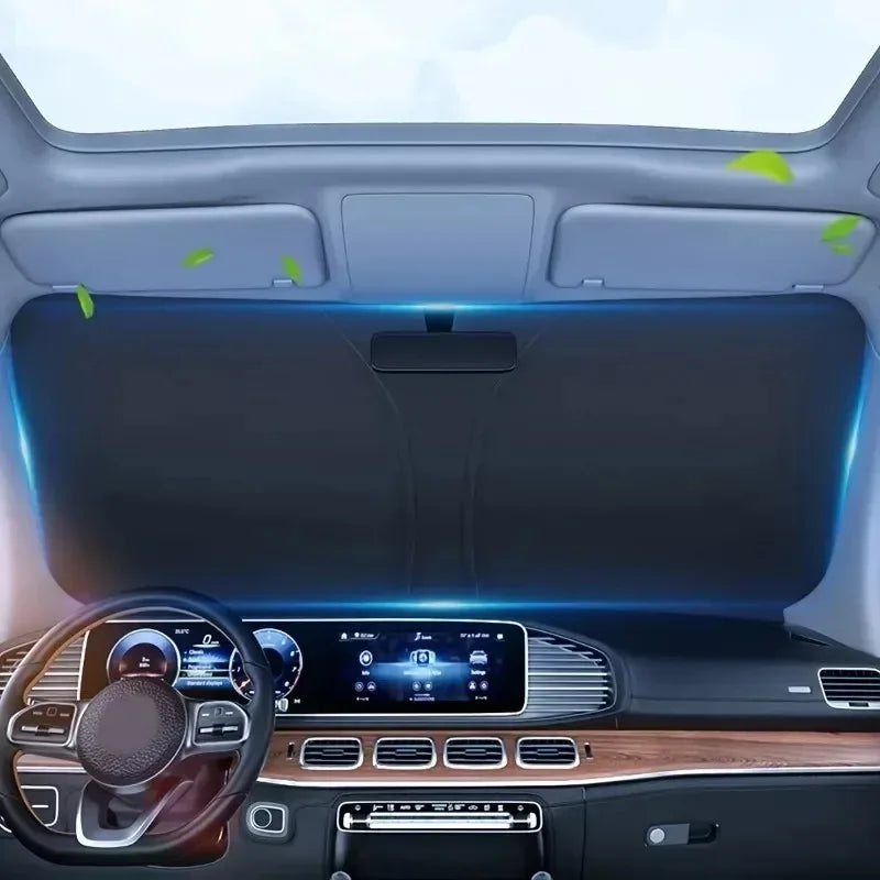 Front Window Sunblock Car Sunshade Thermal Insulation Blinds Interior Windshield Shade Cover Cooling Car Sunblock Accessories Oasis Select