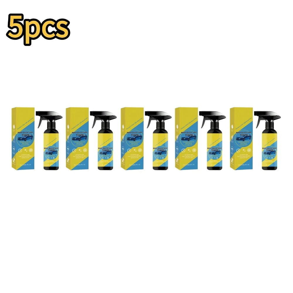 Car Automotive Nano Ceramic Coating Spray Hydrophobic Paint Sealant Polishing Liquid High Gloss Long Lasting Protection Oasis Select 5pcs
