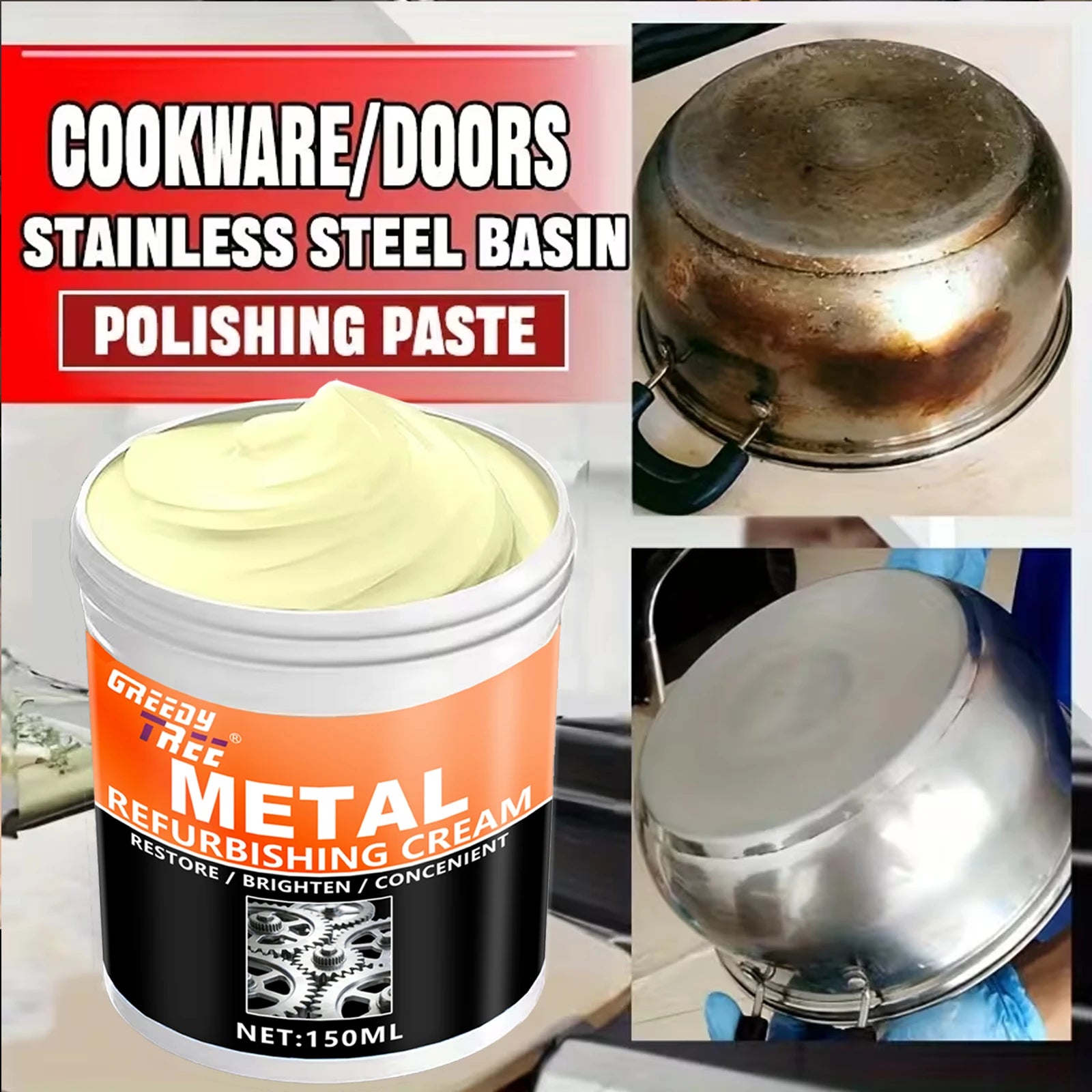 Metal Repair & Polish Paste – Rust Remover for Car & Home Metal Polish Paste Oasis Select 1 150ml