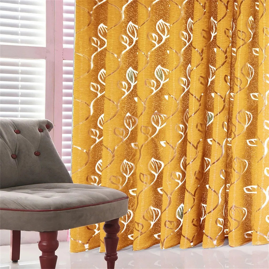 Vines Leaves Tulle Sheer Curtain Panel – Window Drape & Valance Sheer Curtain Panel Oasis Select B