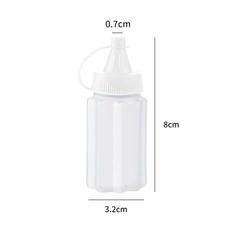 80ml Ketchup Bottle Mini Condiment Dispenser Honey Mustard Salad Squeeze Sauce Container for Outdoor BBQ Oasis Select White