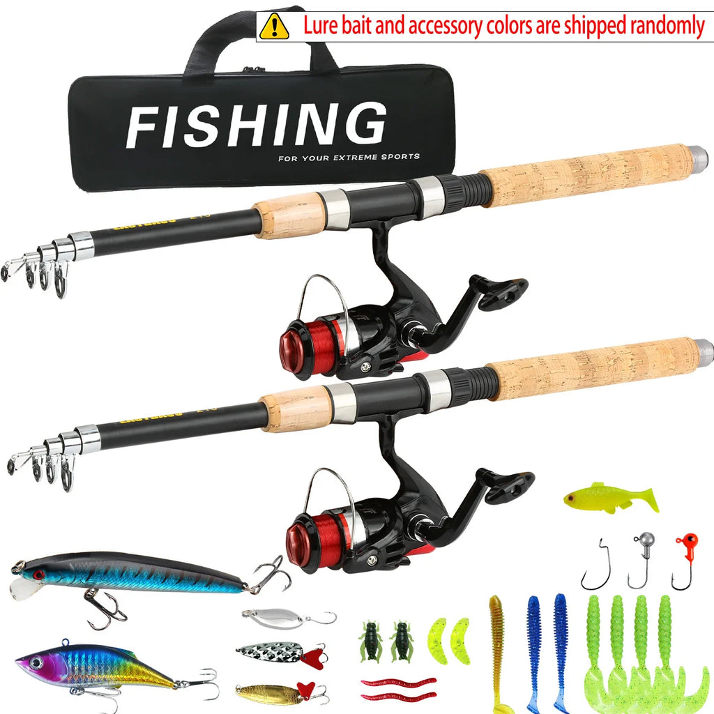 Luya rod double pole telescopic fishing rod, dual-use fishing gear set for sea and freshwater Oasis Select