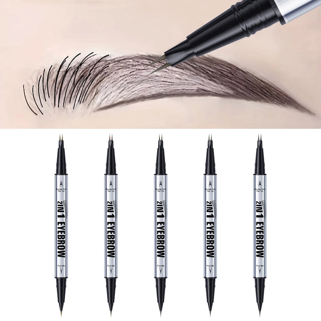 Hello Kiss 2-in-1 Waterproof Liquid Eyebrow Pencil & Fork Brush