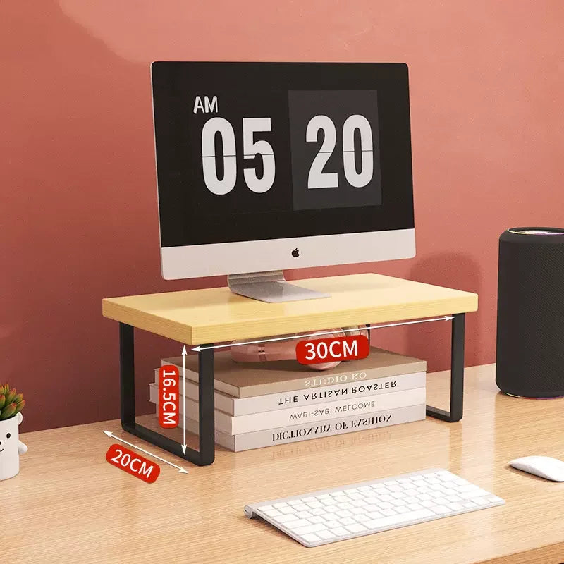 Wood Monitor Riser Shelf & Desk Organizer Stand 30/40/50cm