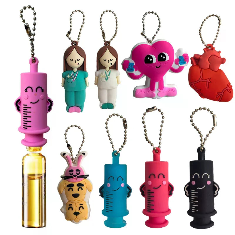 Syringe-Shaped Ampoule Bottle Opener Keychain for Nurses And Doctors Medication Vial Breaker Tool Oasis Select