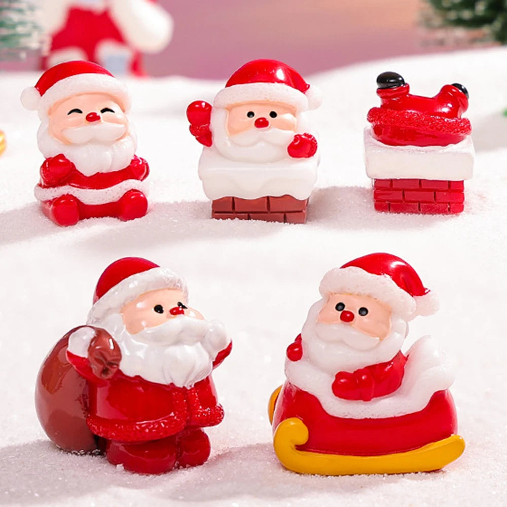 Mini Santa Claus Resin Ornament | Christmas Snow Décor