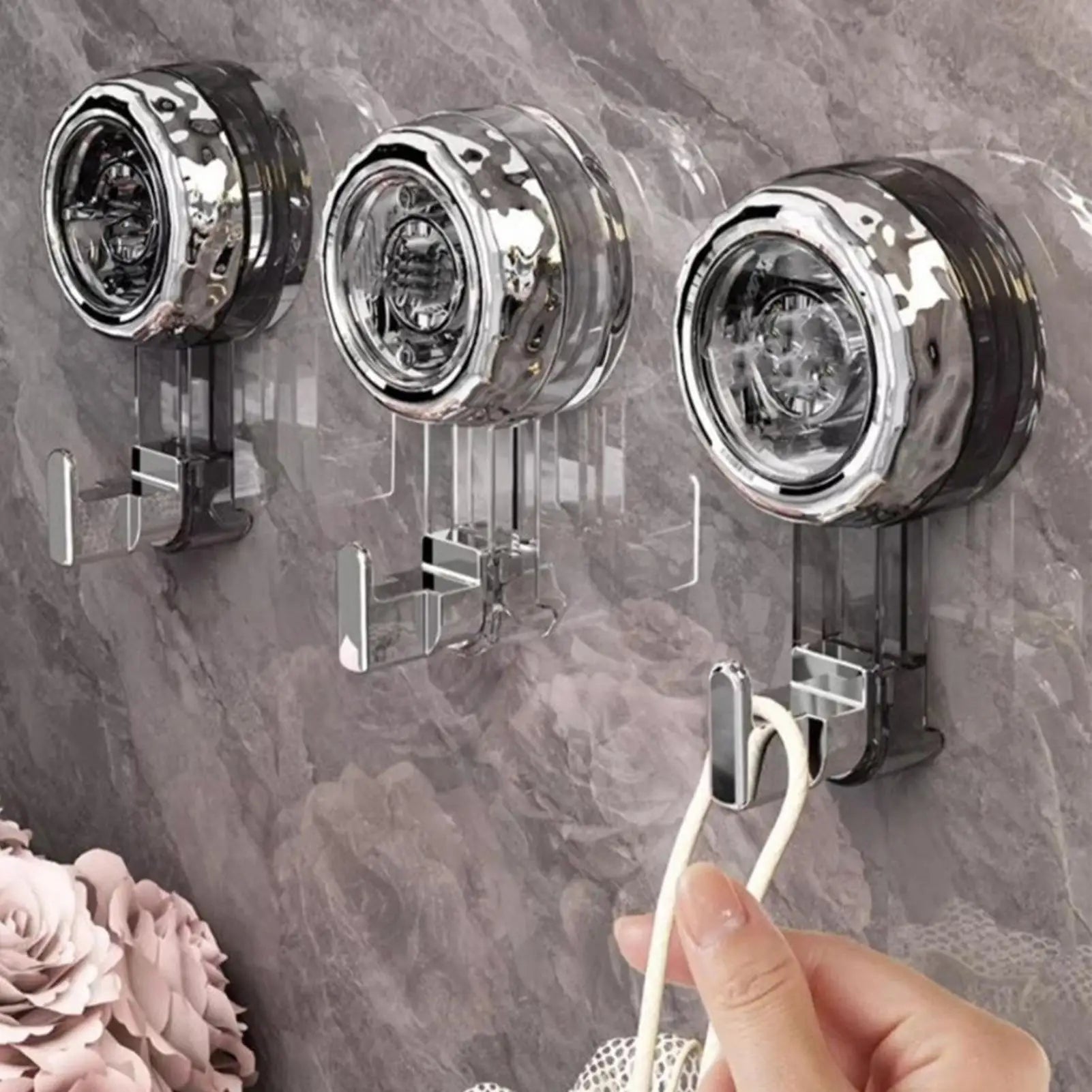 1PC Suction Cup Hooks Vacuum Reusable Shower Hooks Heavy Duty Clothes Hook Traceless Clothes Hook Hanger Storage Hooks Oasis Select