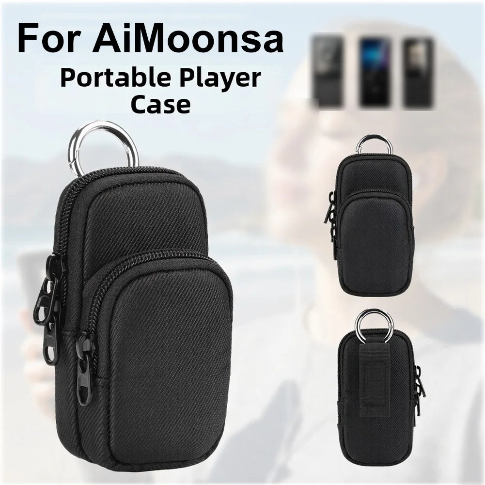 Robust Nylon Carry Pouch Designed for AiMoonsa MP3 Player with Hook to Enhance Portability and Physical Protection Oasis Select