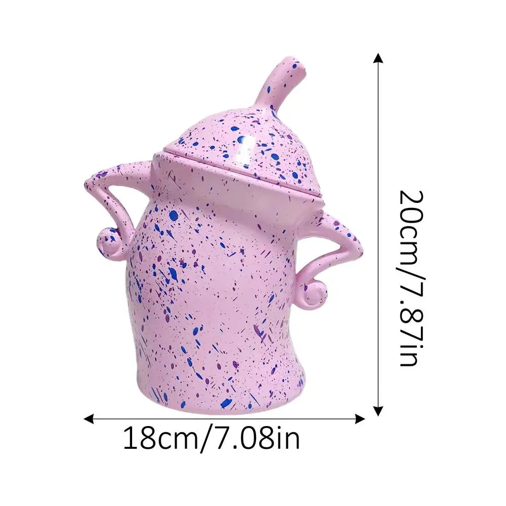 Canister With Attitude Creative Akimbo Cup Mugs Food Jars for Kitchen Storage Container with Airtight Lid Christmas Decoration Oasis Select C