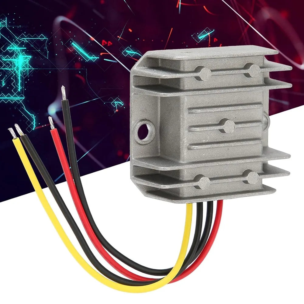 DC Voltage Reducer 36V/48V Step Down to 12V 10A 120W Converter High-Efficiency Synchronous Buck Regulator with IP67 Waterproof Oasis Select