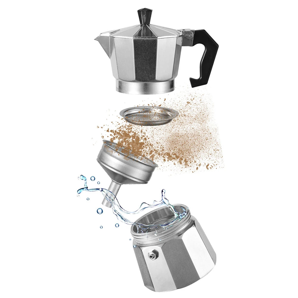 Octagonal Moka Pot – Stovetop Espresso Maker | Home & Camping