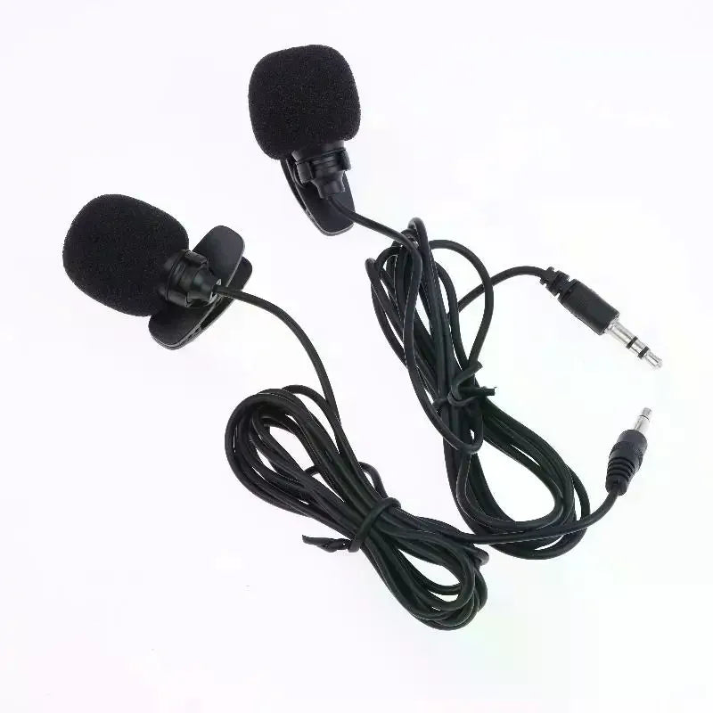 1Pcs Hands-free Condenser Clip-on Lapel Mic 1.5 Meters Mini Portable Lavalier Wired 3.5mm Microphone For Phone And Laptop PC Oasis Select