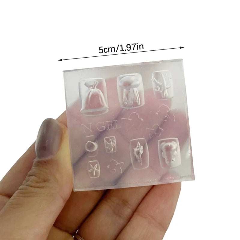 1/3Pcs 3D Nail Silicone Carving Mold Snake DIY Nail Decoration Art Nail Beauty Charm Silicone Nail Mold Nail Nails Products Oasis Select MR-19