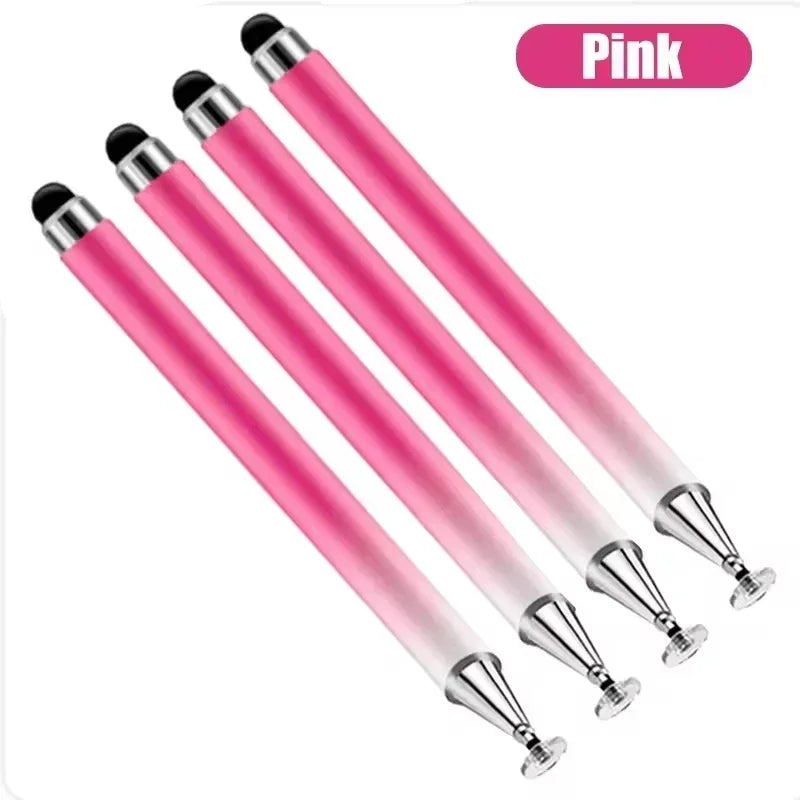 Universal 2 in 1 Stylus Pen for Smart Phone Tablet Drawing Capacitive Pencil Android Screen Touch Pen For iPhone Samsung Oasis Select 4pcs PINK