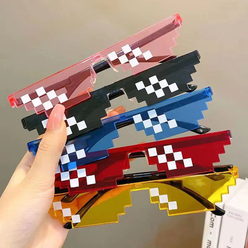 5-Pack Pixel Mosaic Sunglasses – Funny Novelty Gag Gift