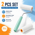 2PCS 100mm Durable Foam Paint Roller Sleeves, Mini White Sponge Rollers for Art Painting Decorating Cleaning DIY Tools Oasis Select Default Title