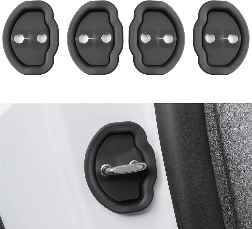 Car Door Shock Absorber for Tesla Model Y Model 3 Car Door Lock Protector Silicone Silent Car Door Lock Latches Cover Accessries Oasis Select 4pcs