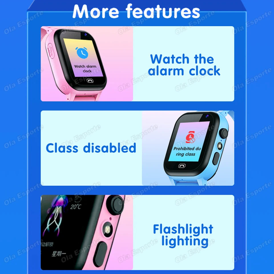 Kids Smart Watch GPS SIM Card Video Call SOS – Boys & Girls