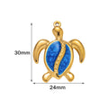 5pcs Stainless Steel Enamel Animal Sea Turtle Tortoise Charms Pendant for Bracelet Necklace Jewelry DIY Craft Making Wholesale Oasis Select Blue