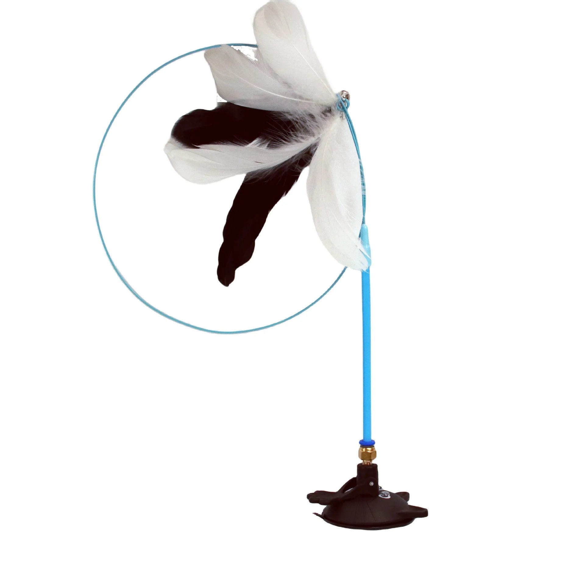 Strong Suction Cup Cat Wand with Flexible Wire & Long Handle Hands-Free Interactive Toy for Cat Self-Play Exercise Entertainment Oasis Select