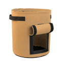 Multi-purpose Thicken Plant Grow Bags Access Flap Harvest Window Potato Pot Aeration Handles Vegetables Planter Tub Outdoor Oasis Select Brown-10 Gallon